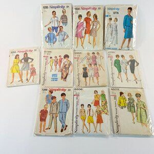 Vintage Simplicity Sewing Patterns Lot of 10 Misses & Childrens 1950s–1970s